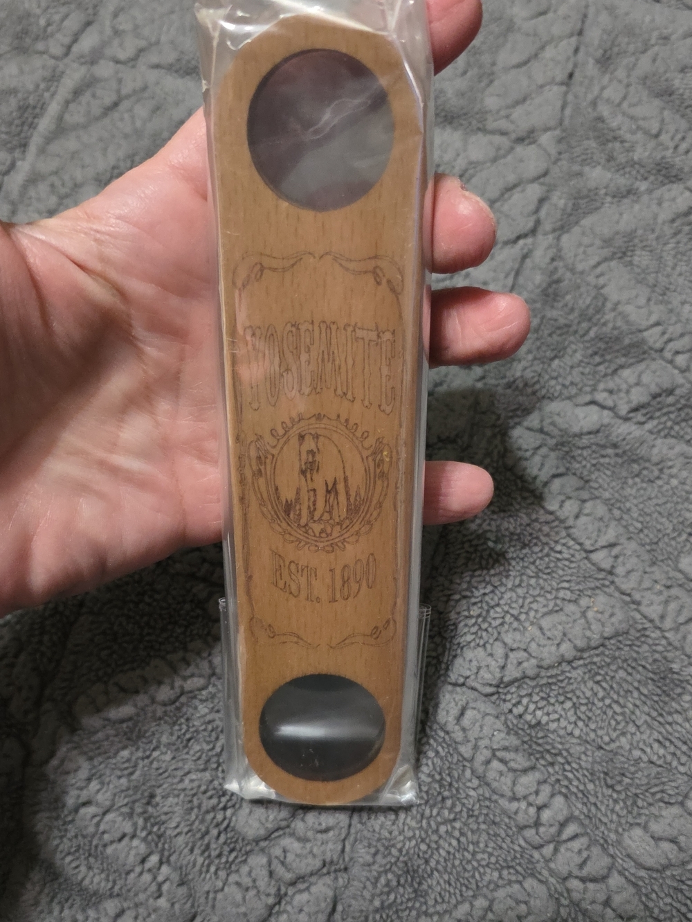 Yosemite Wooden Bottle Opener - Natural Brown 7x1.5"